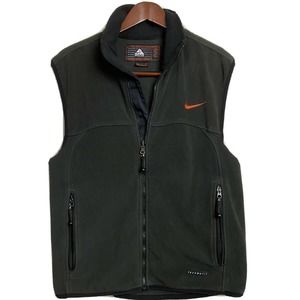 Rare Vintage 90s Nike ACG Vest Olive Fleece Therma Fit Outdoor Fall 1997 Small